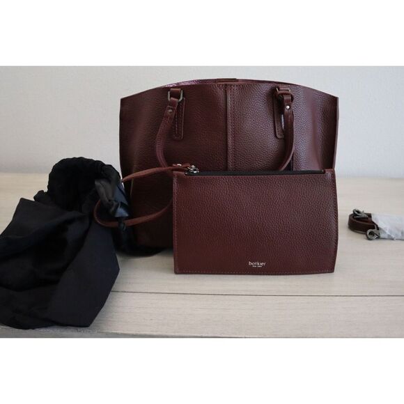 Botkier 21F2783HPMAL Large Brown Hudson Dual Handle Leather Tote Bag - Picture 2 of 15